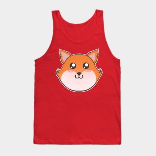 Cute Fox Smiling Face Tank Top